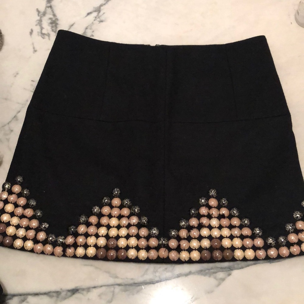NWOT DVF wool blend skirt with stud detail